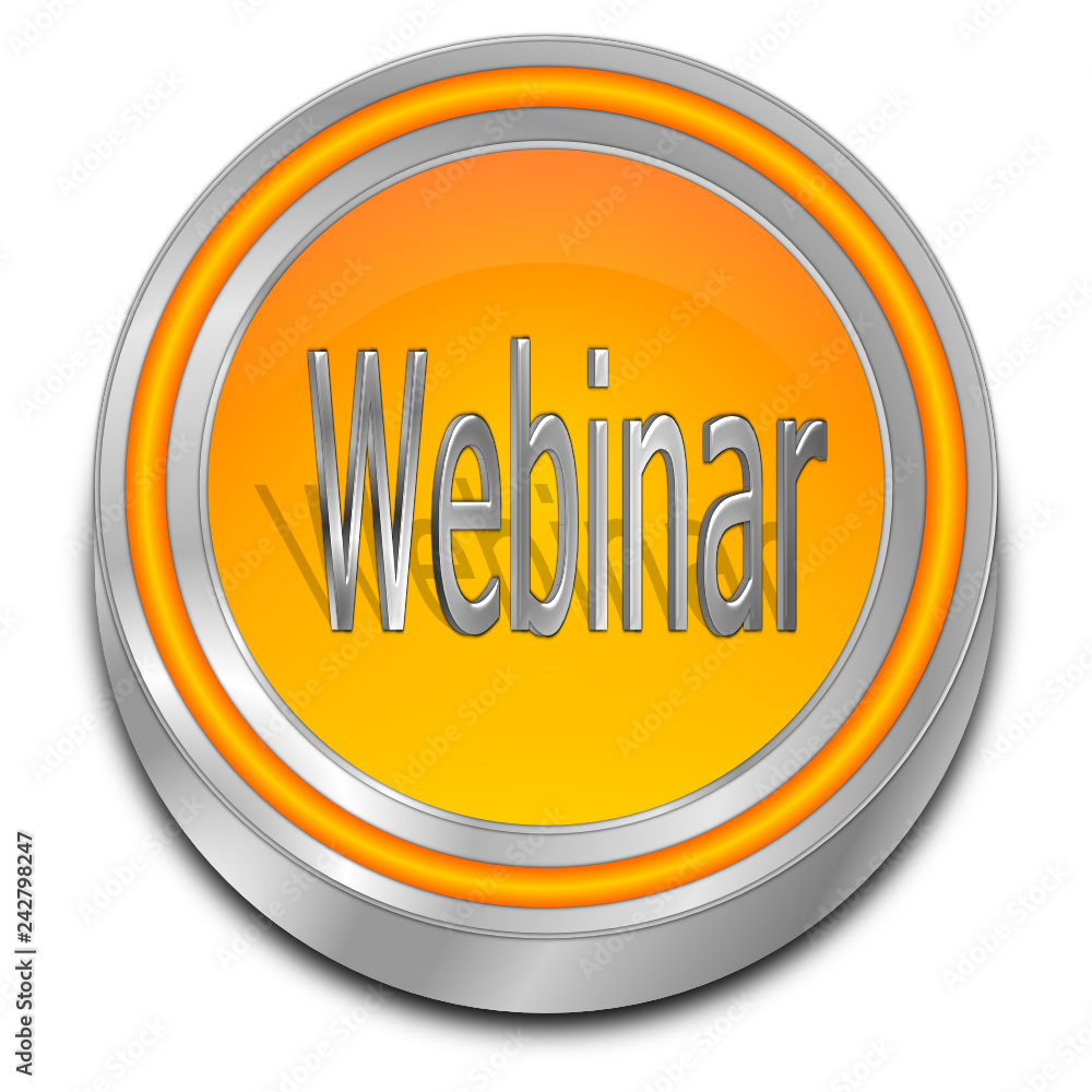 Webinar Button - 3D illustration Webinar Button - 3D illustration