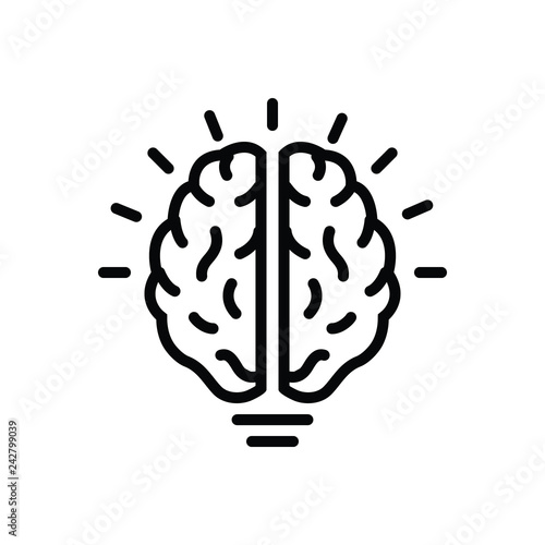 Black line icon for open 