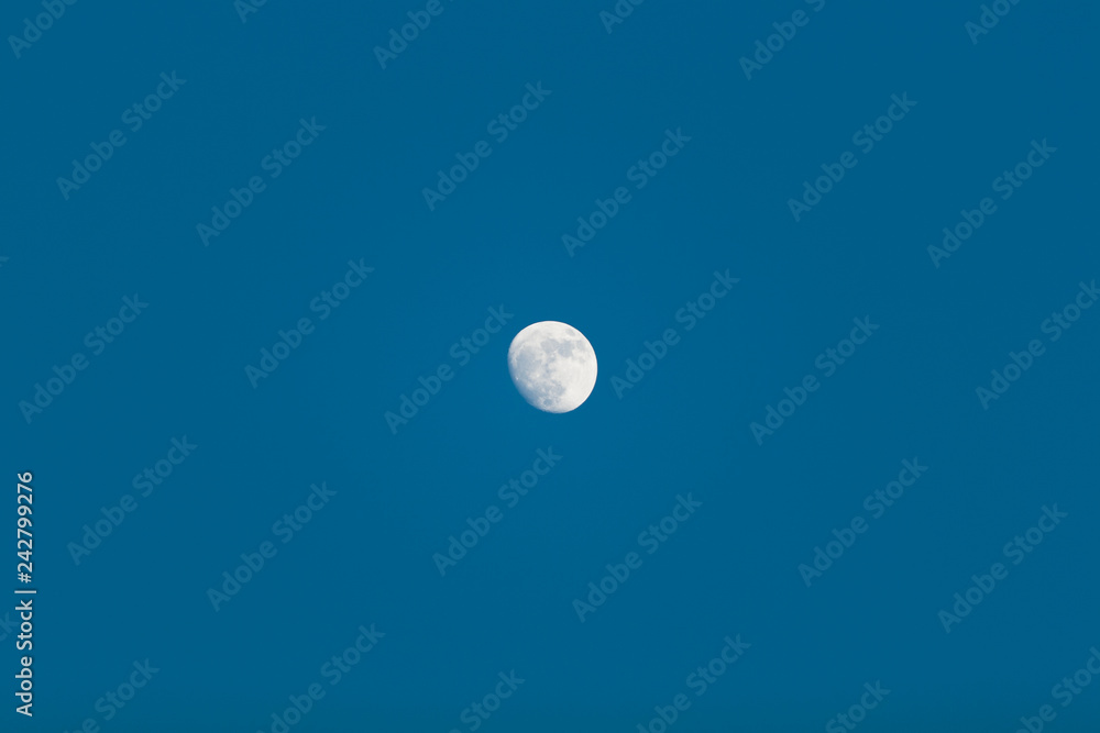 Moon on blue sky Moon on blue sky