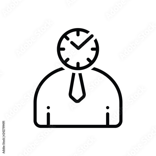 Black line icon for punctual 