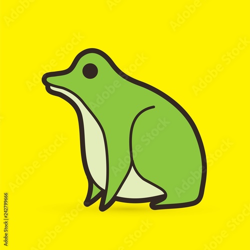 Frog cartoon graphic vector