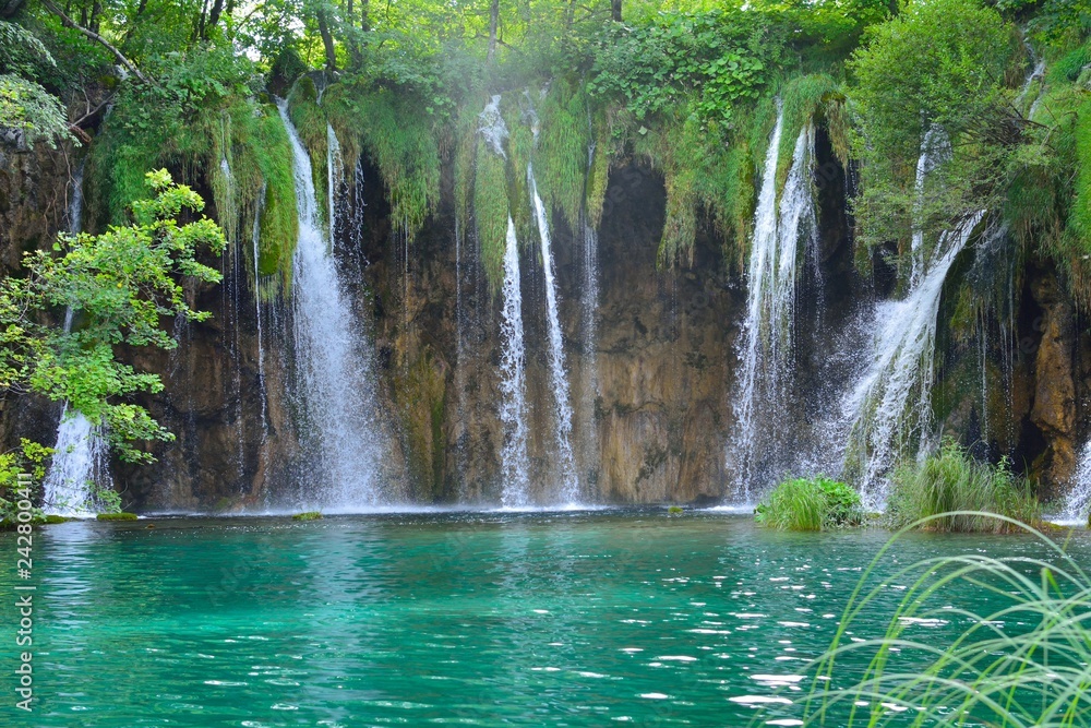 Plakat Wasserfall Plitvicer Seen