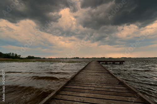 Fototapeta Naklejka Na Ścianę i Meble -  Dark storm clouds landscape. Dramatic Sky.