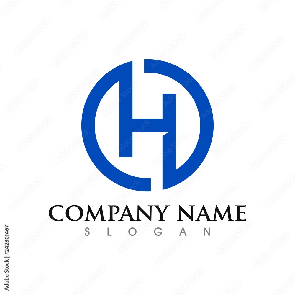 H rotation logo template H rotation logo template