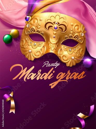 Mardi gras carnival poster