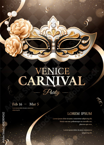 Venice carnival party poster photo