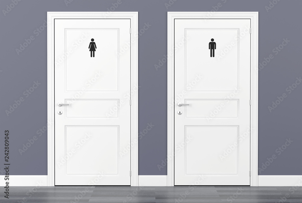 toilet wc restroom door women men