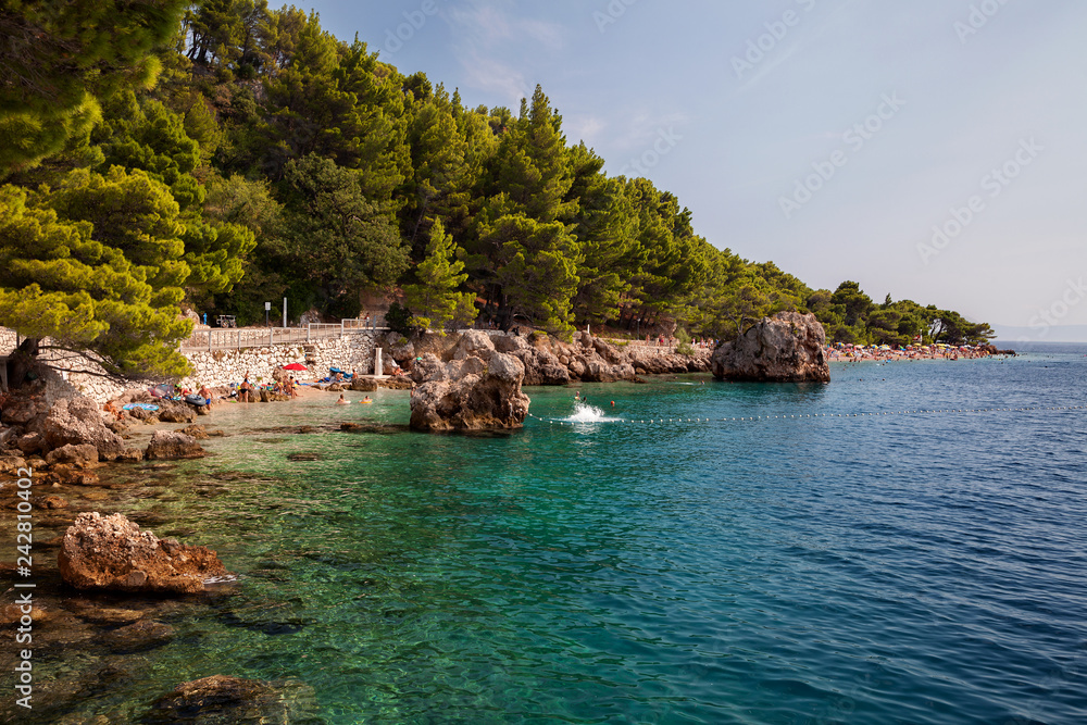 Obraz premium Croatia - Brela, Makarska Riviera, Dalmatia, Adriatic sea