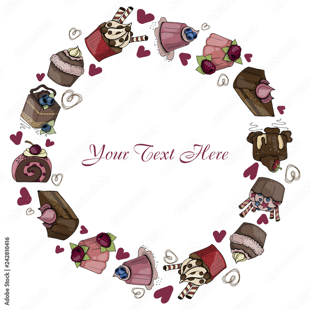 Vector illustration - Deserts Vector illustration - Deserts
