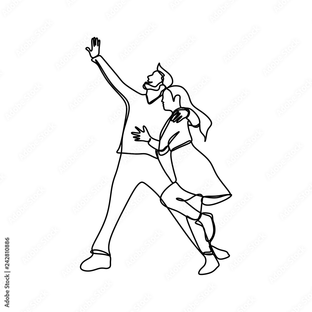 Continuous line drawing. Romantic couple. 6637716 Vector Art at Vecteezy