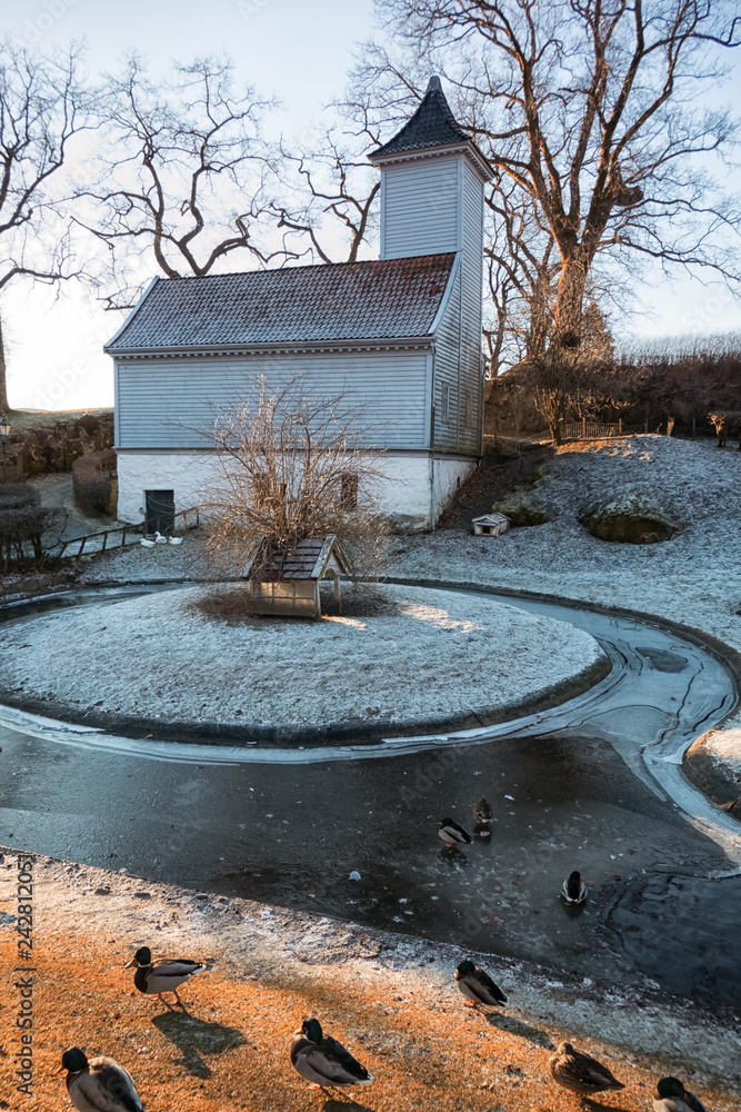The open air museum Gamle Bergen, Norway