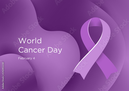 National Cancer Prevention Month in USA America. Lavender ribbon Cancer Awareness Products. January. A sign of support for those living with all types of cancer.