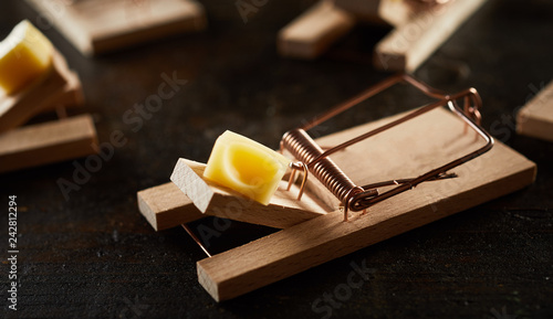 Loaded mousetrap among many