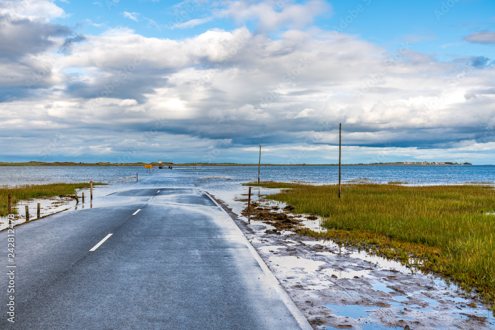 Flooded Road between Beal and the Holy Island of Lindisfarne in