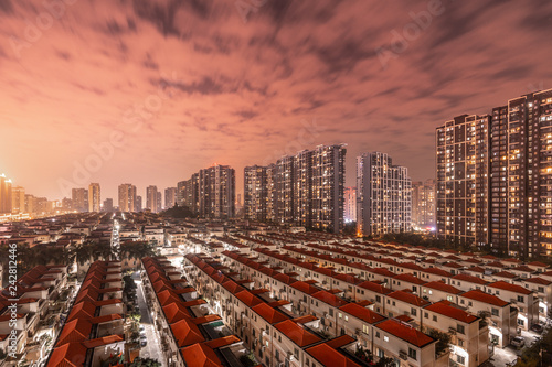 cityscape at sunset