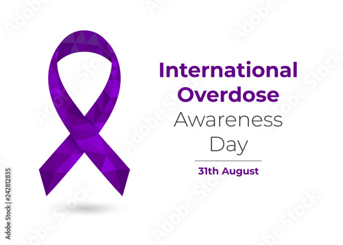 International Overdose Awareness Day (31th August). Low poly colorful vector illustration for web and printing isolated on white.