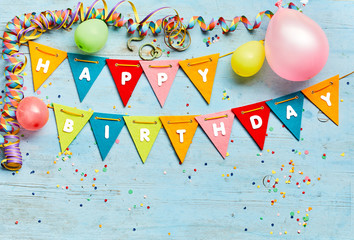 Happy Birthday bunting background
