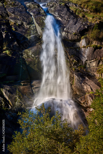 Nardis waterfalls in Val di Genova near Pinzolo in the summertime  Adamello-Brenta Natural Park in the northern Italy