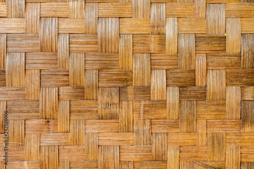 Texture of weave bamboo  Traditional Thai house wall background