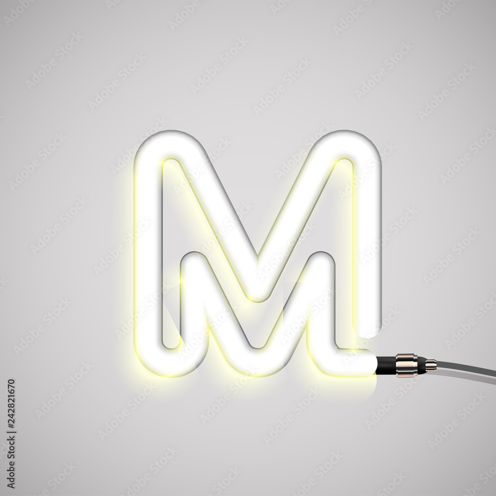 Realistic neon character, vector Realistic neon character, vector