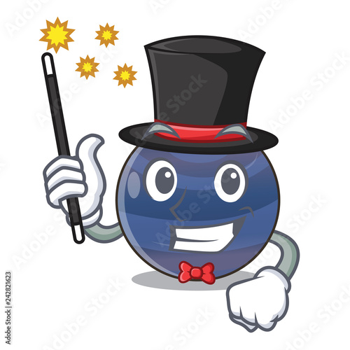 Magician picture neptune planet in cartoon form
