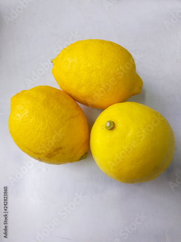Fruit lemon in white background