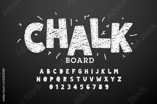 Hand drawn chalk font