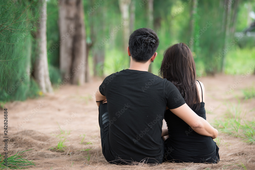 Picture of asian couple in love have fun,Happy people concept,Thailand people,Love is everything