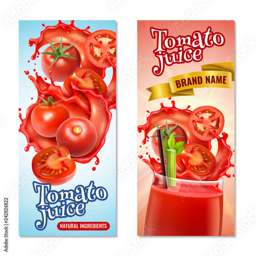 Tomato Juice Vertical Banners