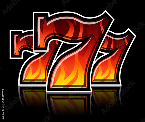 Triple Lucky Blazing Sevens vector illustration