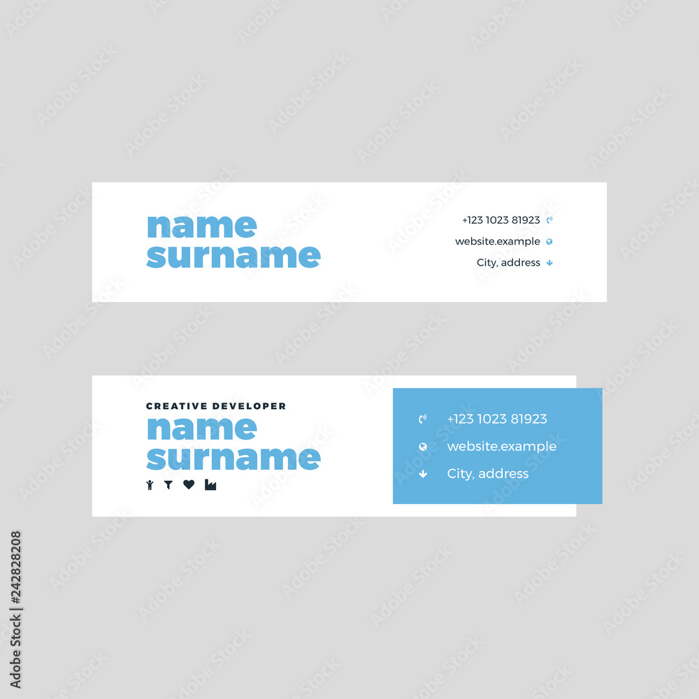 Corporate Email Signature Design Bold Blue Horizontal Corporate Email Signature Design Bold Blue Horizontal