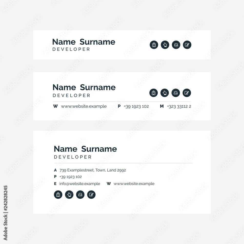 Corporate Email Signature Design Grey Horizontal Corporate Email Signature Design Grey Horizontal