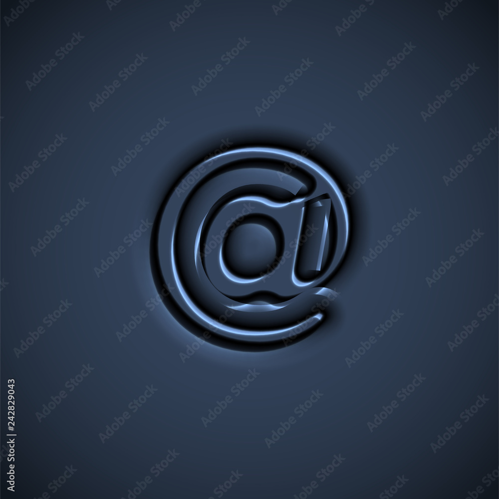 Pressed font character, vector illustration Pressed font character, vector illustration