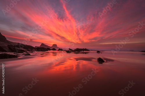 sunset on the beach 