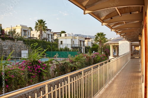 The view from the hotel terrace on the urban landscape in the Mediterranean resort. © SKfoto