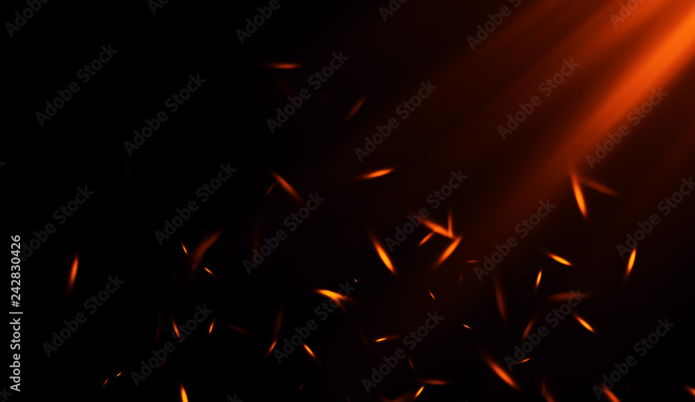 Spotlight with air embers particles texture on background. Spotlight with air embers particles texture on background.