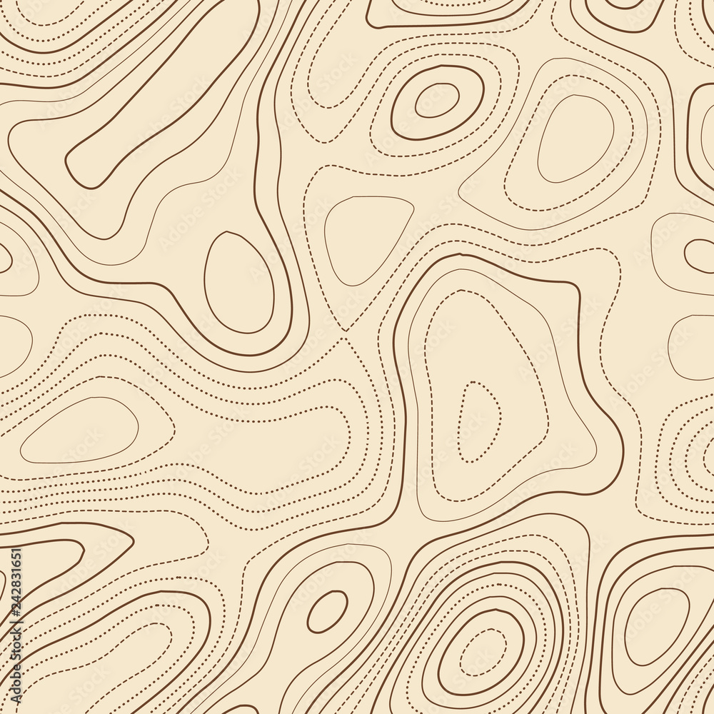 Topographic map background. Actual topographic map. Seamless design ...