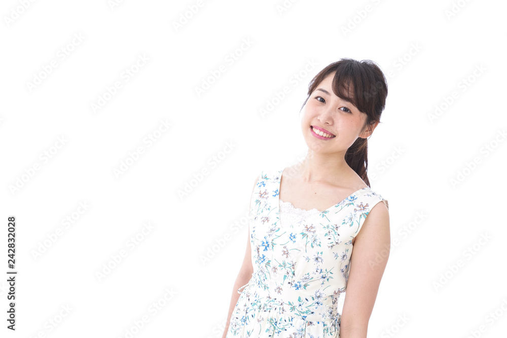 笑顔の若い美人女性 笑顔の若い美人女性