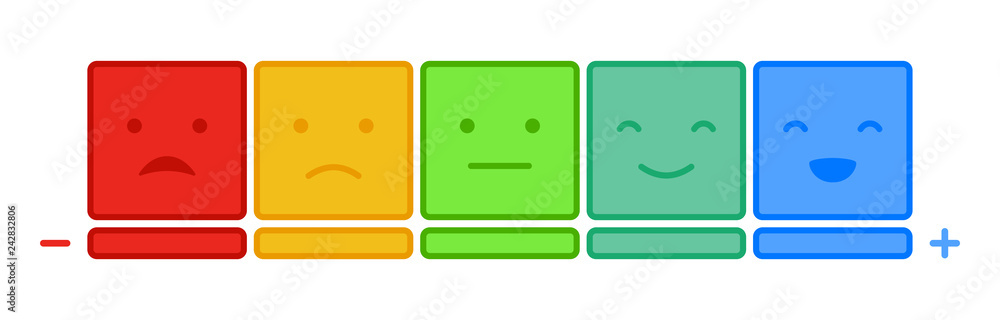 Fototapeta premium Emoticons mood scale