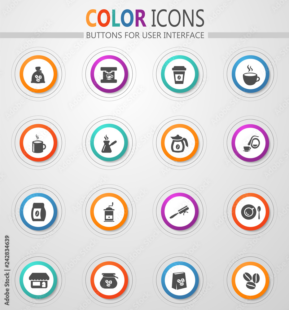 Coffee icons set Coffee icons set