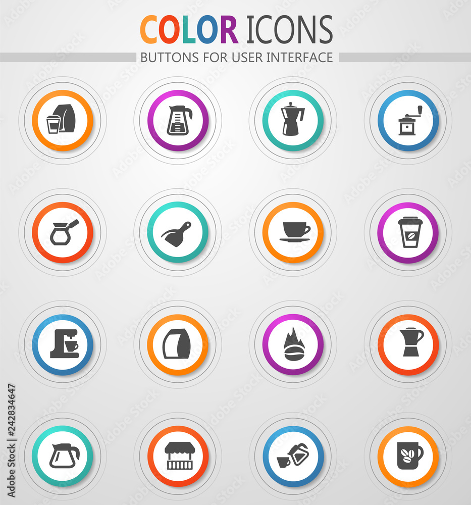 Coffee icons set Coffee icons set
