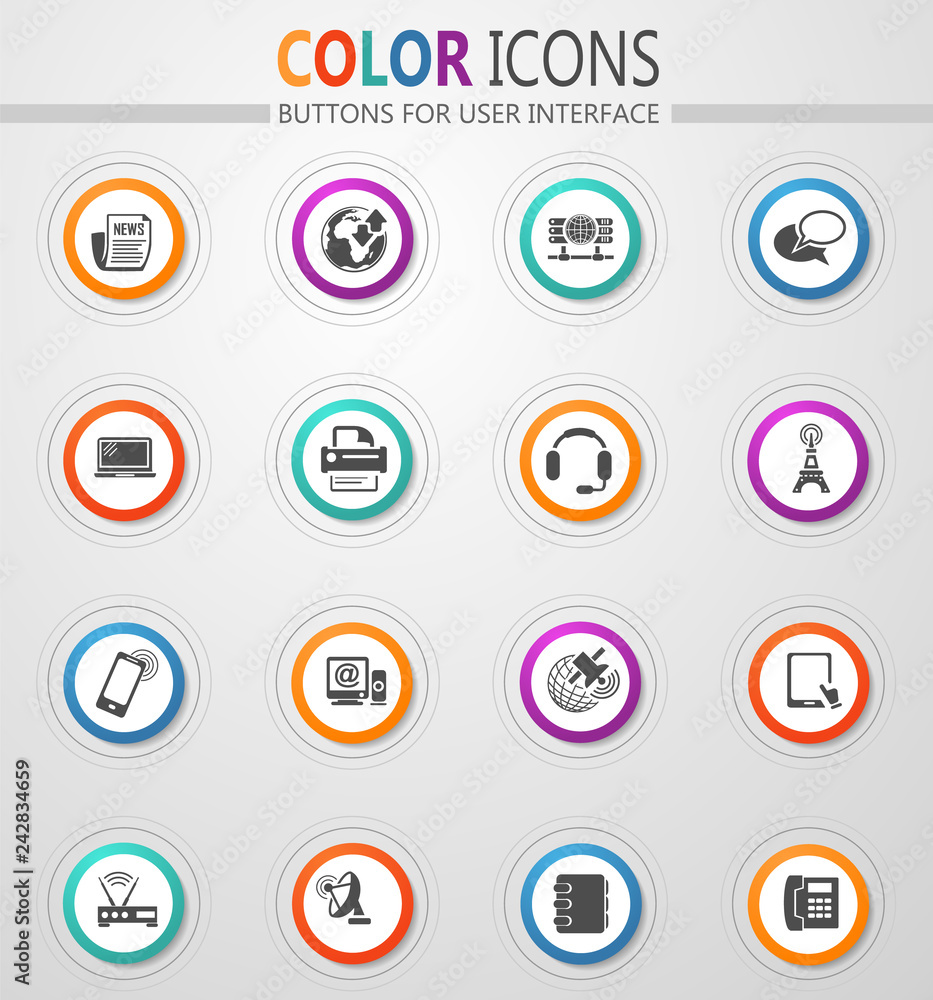 Communication icons set Communication icons set