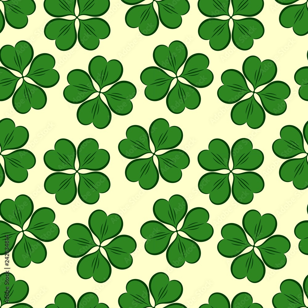 St. Patrick's day background in green colors. Seamless pattern. Vector illustration. St. Patrick's day background in green colors. Seamless pattern. Vector illustration.