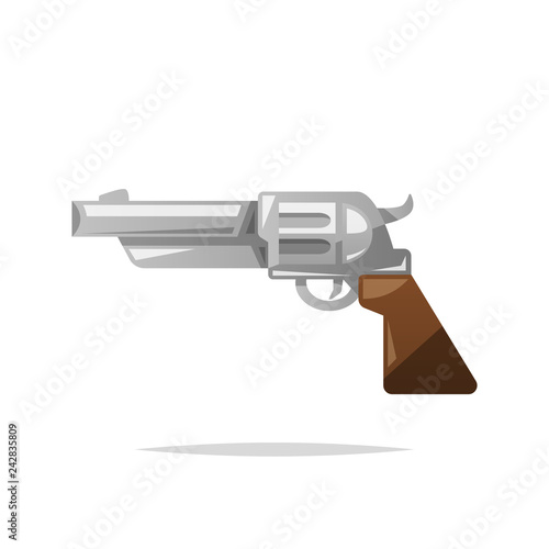 Revolver gun vector isolated