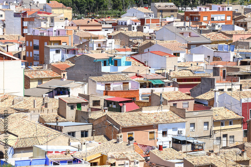 view of the town of Cartagena  Spain , LOT OF COLOR HOUSES AND ROOFS  © Bas