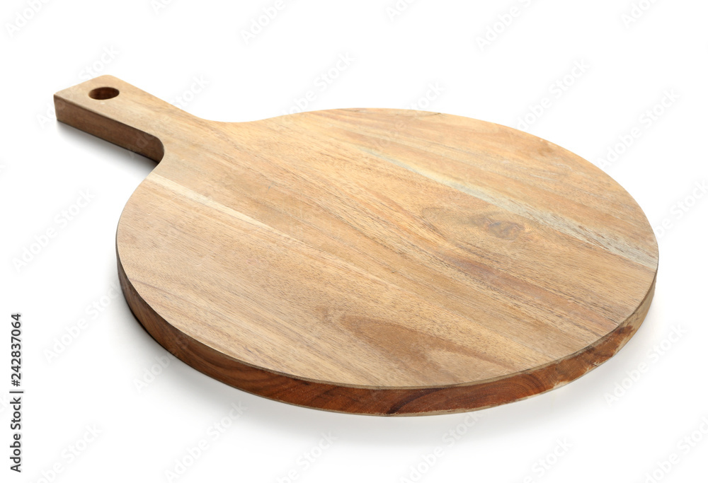 Wooden kitchen board on white background Wooden kitchen board on white background