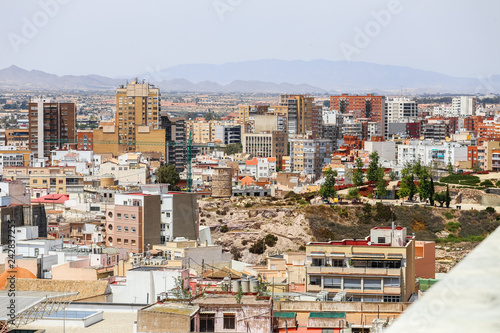Pano of old Spanish town with lots of roof  © Bas