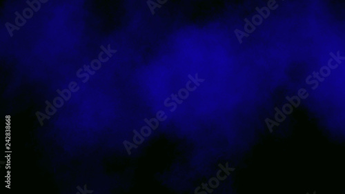 Blue smoke on the black backdrop. Blue smoke brush