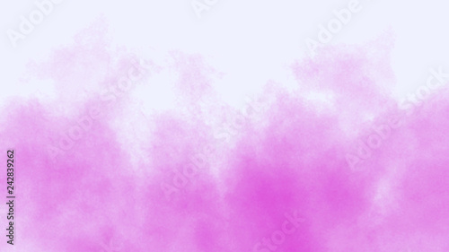 Abstract pink smoke on the white background. Art pink brush