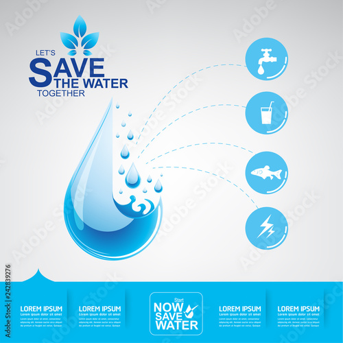 Save The Water Vector
